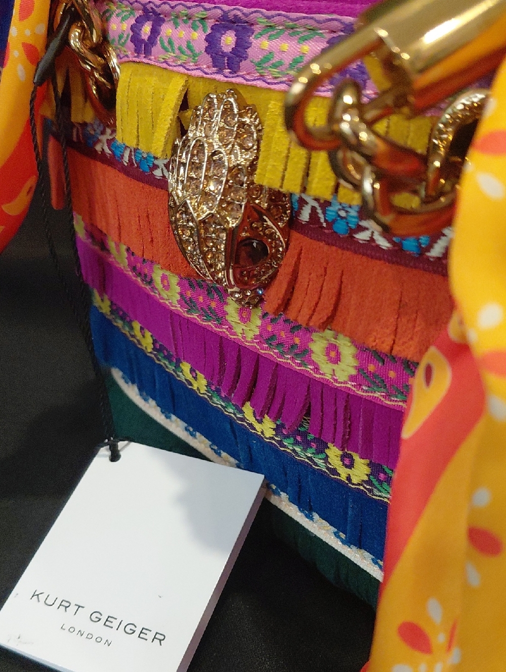 KURT GEIGER LONDON MINI SQUARE KENSINGTON BAG - Picture 7 of 11